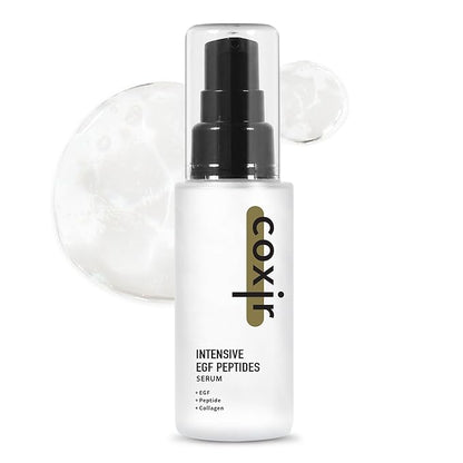 coxir INTENSIVE EGF PEPTIDES SERUM l EGF(Epidermal Growth Factor)-Firming, Smoothing & Hydration with Peptides and EGF–Fragrance-Free for Sensitive Skin l Korean Skincare (1.69 Fl Oz (Pack of 1)