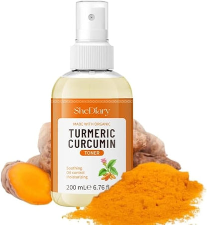 Turmeric Toner Spray Calming Hydrating Soothing Oil Control Moisturizing Face Mist (4)