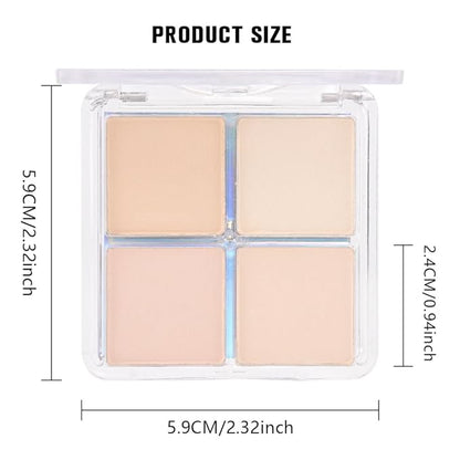 evpct Nude Eyeshadow Quad Palette, Light Nude Pink Beige Ivory Champagne Shimmer Matte Waterproof High Pigment Primer Mini Eye Shadow Palette Makeup for older Women, Smudge Proof Vegan, Bright Nudes