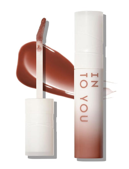 INTO YOU Lip Gloss Coco Liquid Moisturizing Lipstick Long Lasting Lip Stick Lip Stain Makeup Glitter Shine Non-sticky Lipstick for Women (CC08)