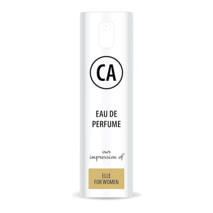 CA Perfume Impression of Elle for Women Eau De Parfum Amber Floral Scent Long Lasting Perfumes for Women Travel Size TSA Ready for Day and Night Wear 0.33 Fl Oz 10ml