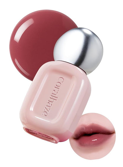 Dew Drop Tint #209 Crush 4.5g, Hydrating, Glossy, Lightweight Lip Stain with High-shine, Long Lasting Color with Moisturizing Lip Oil, Dewy Finish, Korean Beauty Makeup