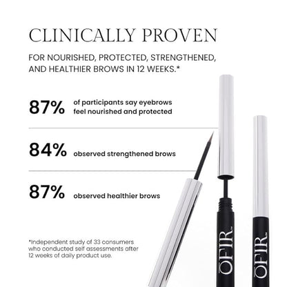 OFIR Brow Tonic Serum Browliner | Cruelty-Free Hybrid Makeup & Skincare | Smudge-Proof Matte Finish with Hyaluronic Acid & Plant Extracts | Strengthening Brow Serum | Cacao - Dark Brown, 0.057 Oz