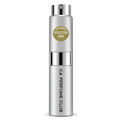 CA Perfume Impression of Reflection Man for Men Woody Floral Musk Scent Long Lasting Cologne for Men Eau De Parfum Travel Size Refillable Atomizer Spray 0.27 Fl Oz 8ml