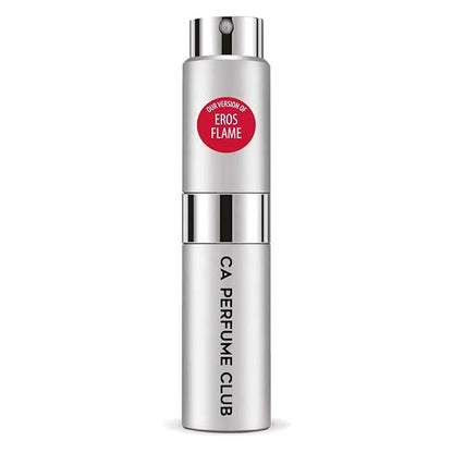 CA Perfume Impression of Eros Flame for Men Woody Spicy Scent Long Lasting Cologne for Men Eau De Parfum Travel Size Refillable Atomizer Spray 0.27 Fl Oz 8ml