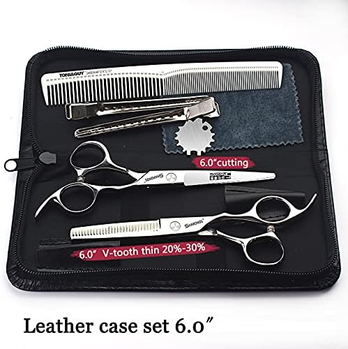 6/6.5 inch professional hair scissors hairdresser hair thinning scissors hairdressing tools barber scissors (6-inch 2pc-A)