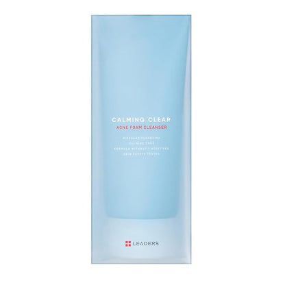 Leaders Calming Clear Acne Foam Cleanser – Gentle Deep Cleanser for Acne-Prone Skin, Acne Skin Care, Calms Redness & Irritation, Controls Excess Sebum & Exfoliate Dead Skin Cells 150ml (5.07 oz)