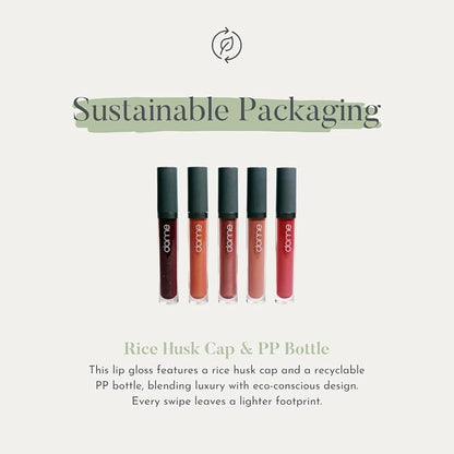 dome BEAUTY Lip Gloss (Angela) LipGloss Vegan. CleanBeauty, CLEAN BEAUTIFUL YOU (Frida, 0.20 oz)