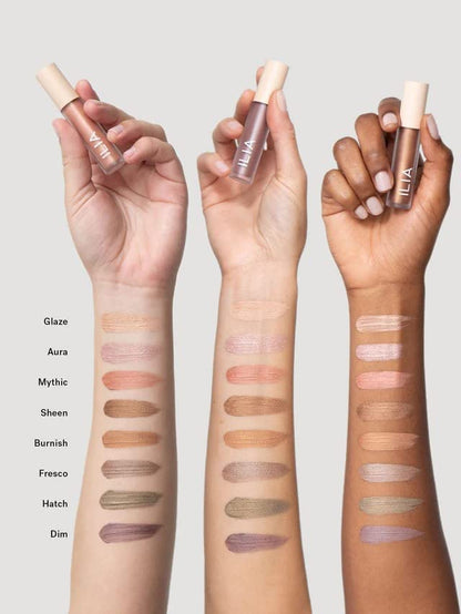 ILIA - Chromatic Liquid Powder Eye Tint | Cream-to-Powder Eyeshadow, Smudge-Resistant, Quick-Dry, Weightless, Water-Based | Non-Toxic, Vegan, Cruelty-Free, Clean Makeup (Fresco, 0.12 fl oz | 3.5 ml)