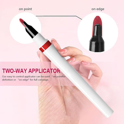 Matte Calligraphy Liquid Lip Liner Lipstick Pencil, Lunar Berry Long-Lasting Transfer-Proof Lip Stain, Lightweight Lipstick, Sheer Buildable Color, Fades to a Natural Wash of Colors