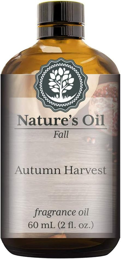 Autumn Harvest Fragrance Oil (60ml) for Diffusers, Soap Making, Candles, Lotion, Home Scents, Linen Spray, Bath Bombs, Slime