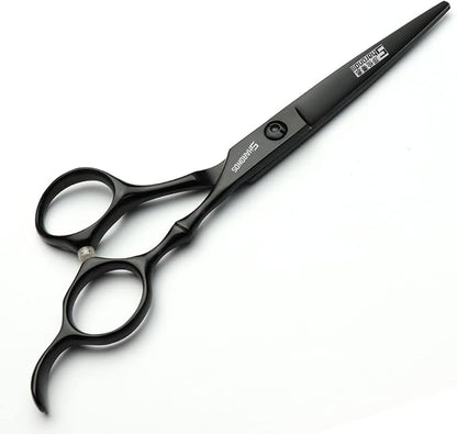 SHARONDS 6/7 Inch Professional 440C Hair Cutting Scissor Salon Hairdressing Thinning Shears Perfect for Barber and Home Use (6 in cut)