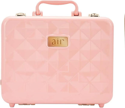 Air Makeup Beauty Box - Makeup Bag with LED Lighted Mirror, Professional Mini/Large Cosmetic Organizer - Portable Vanity & Makeup Case for Travel (Beauty Box, Blush Pink)
