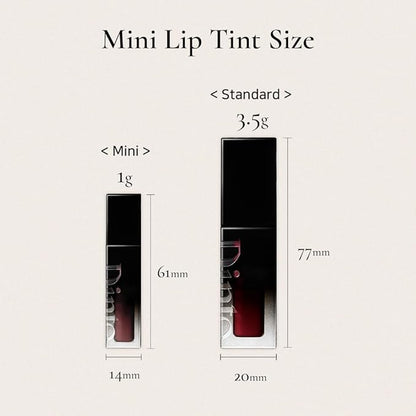 DINTO Blur-Glowy MINI Lip Tint (255 Veni, Vidi, Vici) - Glossy Finish, Hydrating, Long Lasting, Lightweight Texture, Non-Sticky, Vegan & Cruelty-Free, Korean makeup (11 colors)