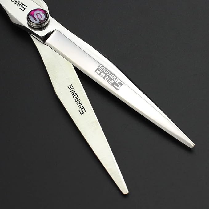 5.5/6 /7 Inch Purple Dragon Knight Professional Japanese Hair Scissors Barber Scissors Set (7 inch 2pc-A)
