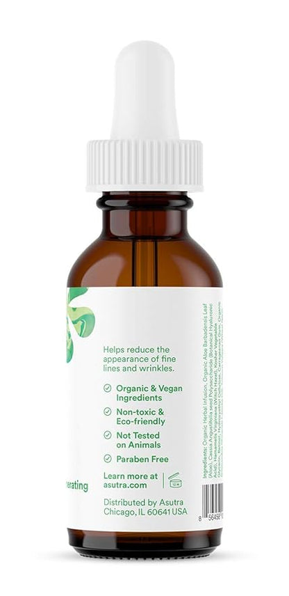 ASUTRA 2.5% Retinol Serum, 1 fl oz - Hyaluronic Acid, Vitamin E, Wheat Germ, Aloe, & Jojoba Oil, Plumping Face Serum