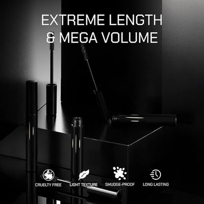 RADIANT PROFESSIONAL Lengthening Volumizing Mascara – Smudge Proof Mascara for Volume and Length – Long-Lasting, Dramatic False Lash Effect – 8ml (03 DAMSON)
