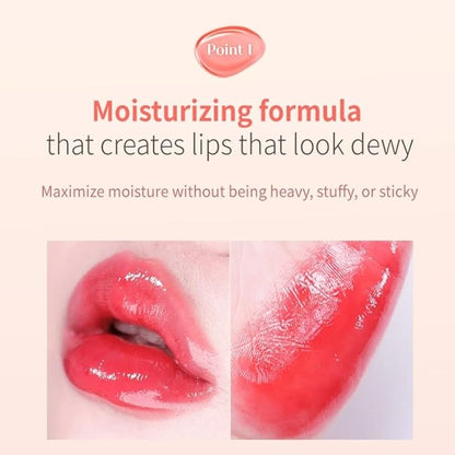 MQNY(MACQUEEN NEWYORK Dewy Water Glow Lip Tint 3.5g 9colors (#04 Rose Bonbon, Coral Rose)