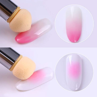 WOKOTO 4 Pcs Ombre Nail Brush Ombre Brush For Gel Nails Gradient Nail Sponges For Ombre Brushes For Acrylic Nails Set Nail Art Brushes For Acrylic Application Nail Art Tools For Nail Art