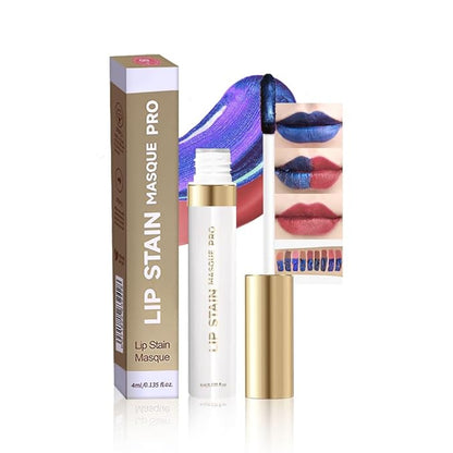 Lip Stain - Wipe-Off &Peel Off Lip Color | Waterproof, Long Lasting, Transfer-Resistant, Smudge-Proof Lip Tint | Easy Wipe Finish, High Pigment | All-Day Vibrant Kiss-Proof Lip Stain, muted rose beige