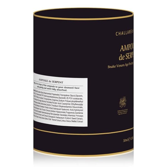 [CHALLANS de PARIS] Ampoule de SERPENT – Freshly-Activated Peptide Serum with SYN-AKE (10,000 ppm) | Age-Defying, Firming & Smoothing, Lightweight Watery, Dual-Chamber, Korean Skincare, 1.23 fl oz