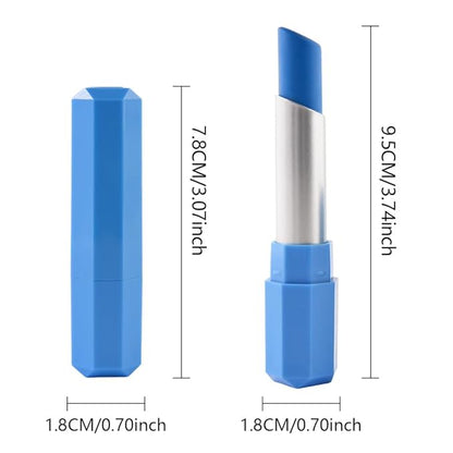 Light Blue Matte Creamy Lipstick for Women, Longwear Lip Gloss Face Paint Stick, Lip Stick Stain Long Lasting Waterproof Easy Application Full Coverage Velvet Gloss for Party Halloween Makeup 16