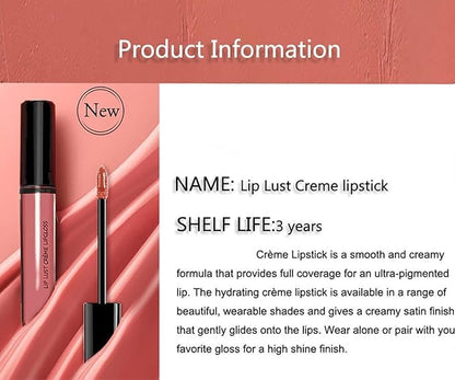 12 Colors Lips Staining Lip Oil, 2025 Upgrade Cream Texture Lipstick Long-Lasting Moisturizing Lip Oil, Waterproof Lipstick Creamy Lip Gloss Non-stick to Cup (#2, One Size)
