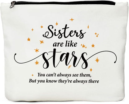 Sister Gifts: Best Friends Makeup Bag - Stars Sister Christmas Birthday Graduation Gift