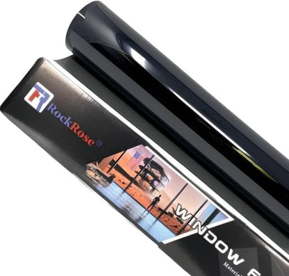 RockRose 35% Premium Carbon Car Window Tint Film 40 in x 100FT 2PLY Charcoal Privacy Film UV, Heat Blocking Tint for Car or Home Adhesive Film Easy Shrink, Plotter Friendly Pro Grade