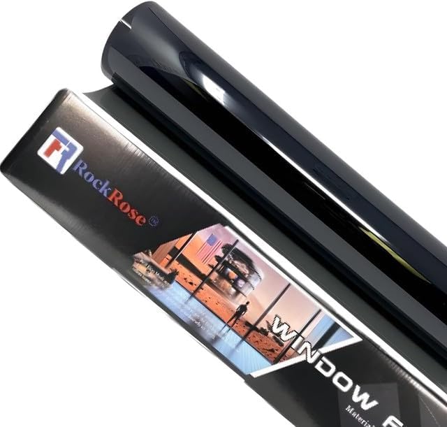 RockRose 20% Premium Carbon Car Window Tint Film 36 in x 5 FT 2PLY Charcoal Privacy Film UV, Heat Blocking Tint for Car or Home Adhesive Film Easy Shrink, Plotter Friendly Pro Grade
