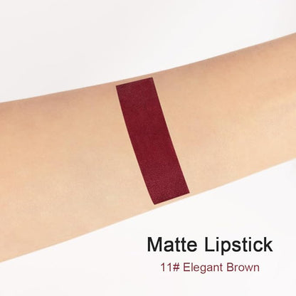 evpct 1Pcs Deep Dark Red Matte Lipstick and Lip Crayon Liner Pencil Pen Set for Women Lip Stain Long Lasting Waterproof labiales mate magicos 24 horas originales pintalabios permanente 24 horas 11