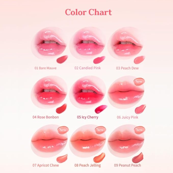 MQNY(MACQUEEN NEWYORK Dewy Water Glow Lip Tint 3.5g (#08 Peach Jelling, Neutral Peach)