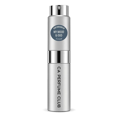 CA Perfume Impression of Oud Satin Mood for Men Amber Woody Scent Long Lasting Cologne for Men Eau De Parfum Travel Size Refillable Atomizer Spray 0.27 Fl Oz 8ml