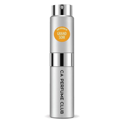 CA Perfume Impression of Grand Soir for Women and Men Amber Scent Long Lasting Unisex Fragrance Eau De Parfum Travel Size Refillable Atomizer Spray 0.27 Fl Oz 8ml