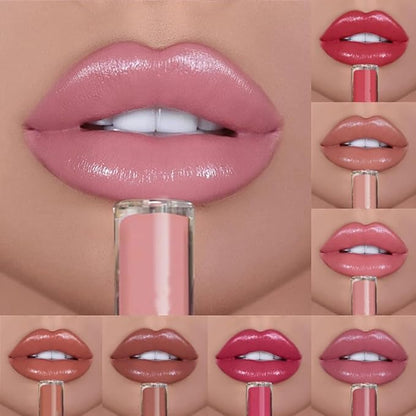 12 Colors Lips Staining Lip Oil, 2025 Upgrade Cream Texture Lipstick Long-Lasting Moisturizing Lip Oil, Waterproof Lipstick Creamy Lip Gloss Non-stick to Cup (#2, One Size)