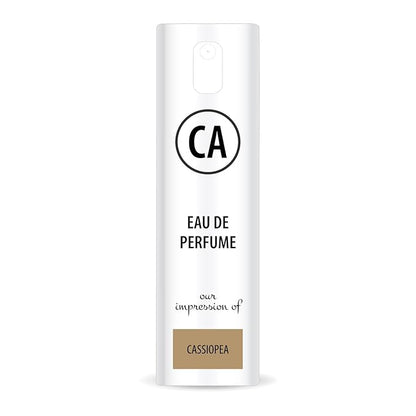 CA Perfume Impression of Cassiopea Unisex Eau De Parfum Chypre Floral Scent Long Lasting Unisex Fragrance Travel Size TSA Ready for Day and Night Wear 0.33 Fl Oz 10ml