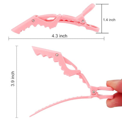 Ondder 24 Pack Large Alligator Clips for Hair Sectioning, Coloring, Cutting - Pink Pro Salon Barber Hair Styling Accessories for Women and Men