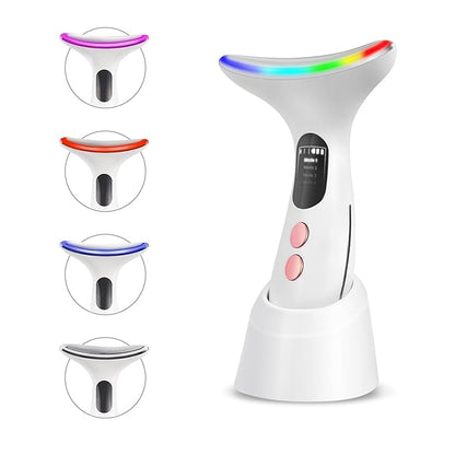 Face and Neck Massager for Skin Care,Multifunctional Electric Sculpting Tool Beauty Device for Home Use Enhanced with Triple Action Thermal and Vibration Technologies for Face Neck Shoulder Care