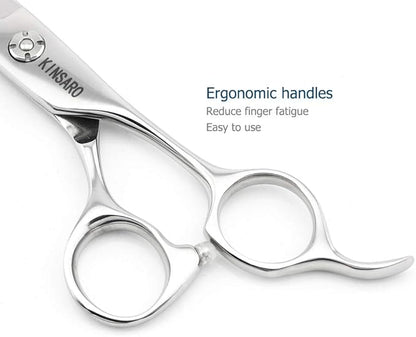 Barber Scissors 7" Professional Sliding Hair Scissors Willow Shape Sliding Hair Shears Professional Haircut Razor Edge 440c Barber Shears KINSARO for Hairdresser Barbershop or Home Use