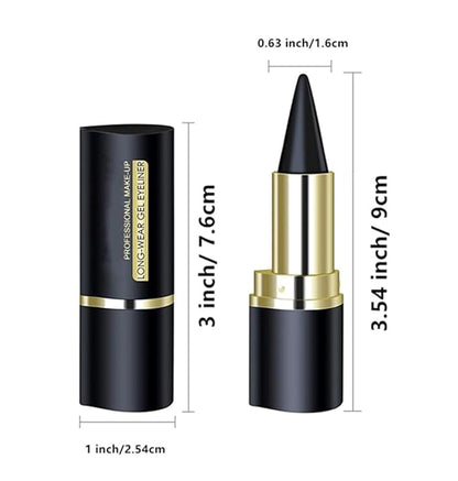 Go Ho Black and Brown Gel Eyeliner Stick, Soft and Smooth Black Eyeliner Makeup for Women, Easy Apply and Remove