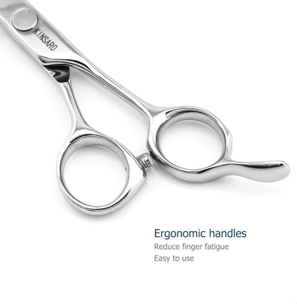 Professional Hair Cutting Scissors Barber Hair Shears Haircut 6 Inch 440c Haircut Shears Hairdresser Scissors KINSARO for Hairdresser Barber or Home Use