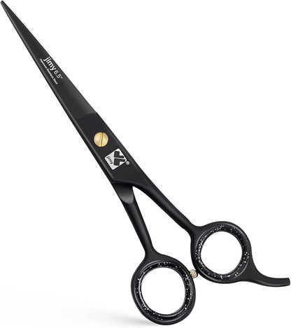 Jimy 6.5" Hair Scissors Professional – Ultra Sharp Razor Edge Stainless-Steel Scissors to Cut Hair – Ergonomic Design Salon Quality Hair Shears for Men, Women & Barbers