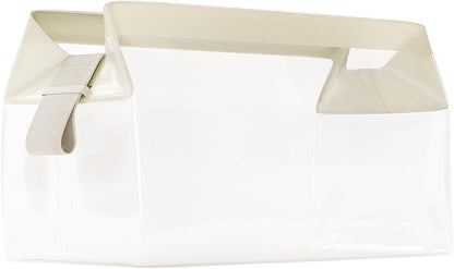 Cadence Parcel - Clear Kit with Magnetic Closure - Durable and Leak-Resistant Travel Toiletry Kit - Modular Design - Hygiene Bag for Travel Essentials - 4 Qt - Pebble