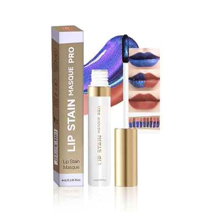 Lip Stain - Wipe-Off &Peel Off Lip Color | Waterproof, Long Lasting, Transfer-Resistant, Smudge-Proof Lip Tint | Easy Wipe Finish, High Pigment | All-Day Vibrant Kiss-Proof Lip Stain, Muted Terracotta