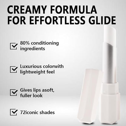 White Matte Creamy Lipstick for Women, Longwear Lips Gloss & Face Paint Stick, Lip Stick Stain Long Lasting Waterproof Effortless Application Full Coverage Velvet Gloss for Party, Halloween Makeup 02#
