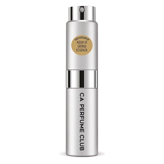 CA Perfume Impression of Aqua Di Giorgi Esenza for Men Woody Aquatic Scent Long Lasting Cologne for Men Eau De Parfum Travel Size Refillable Atomizer Spray 0.27 Fl Oz 8ml