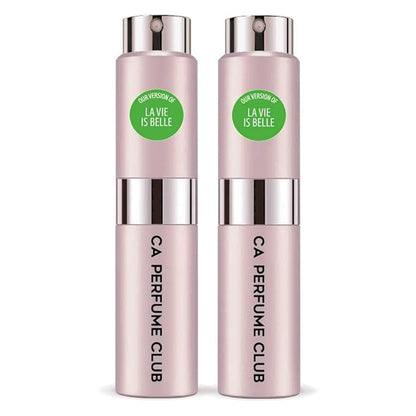 CA Perfume Impression of La Vie Belle for Women Floral Fruity Gourmand Scent Long Lasting Perfumes for Women Eau De Parfum Travel Size Refillable Atomizer Spray 0.27 Fl Oz 8ml