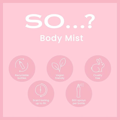 So…? Hawaiian Honey Body Mist - Floral and Vanilla Perfume for Women - Long Lasting Body Spray for Women - Vegan, Cruelty Free - 6.9 oz