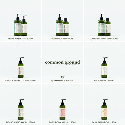 COMMON GROUND Natural Body Wash - Paraben & Cruelty Free, Vegan, Plant-Based, Botanical Scent & Avocado Oil Extracts - All Skin Types, Men & Women, Sensitive, Refill