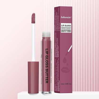 Brown Nourishing Lip Plumper Gloss, Light Brown Moisturizing High Shine Lip Glow Oil, Long Wear Hydration Mini Liquid Lipstick Makeup, Fresh Lightweight Glossy Plumping Lip Gloss for Women(07#)